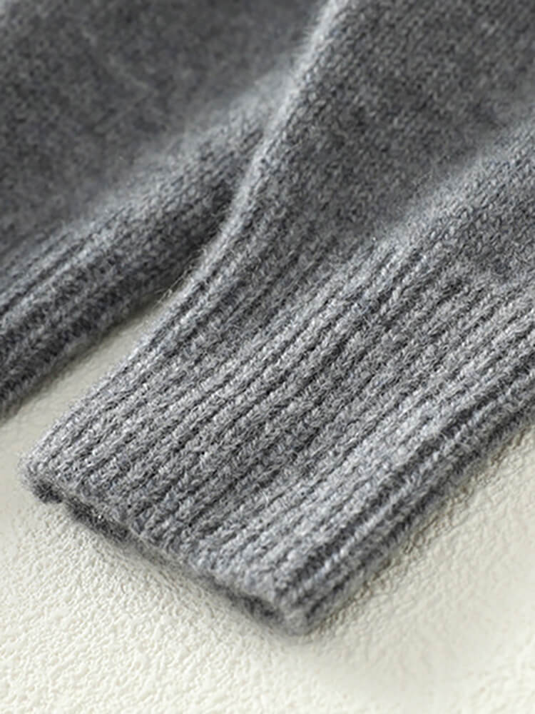 Kids Soft Puppy Intarsia Thick Cashmere Crew Neck Sweater